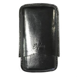 Brigham Black Leather Cigar Case