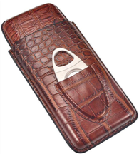 Cigarol Leather Cigar Case with Cutter